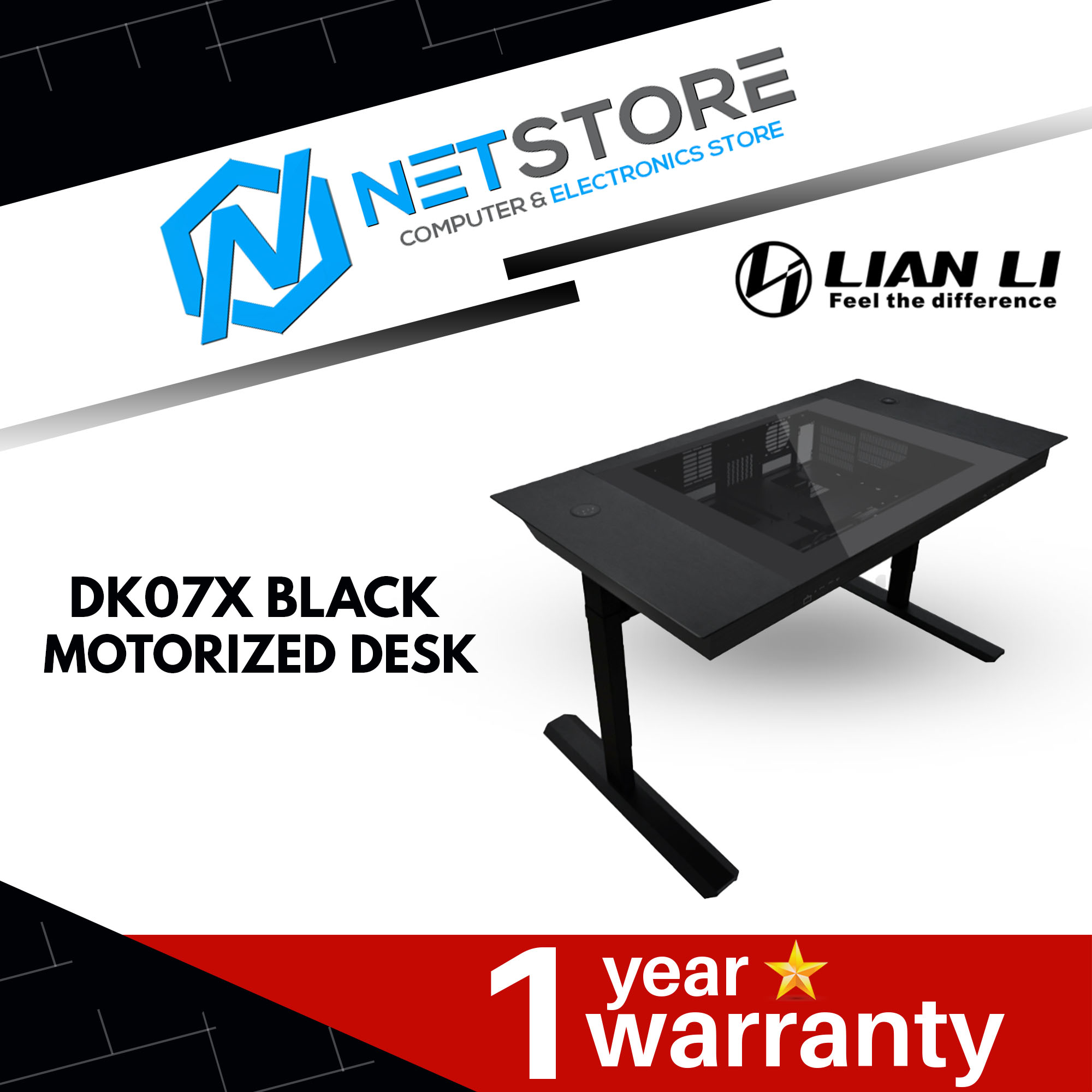LIAN LI DK07X BLACK MOTORIZED DESK - G99.DK07X.10UK