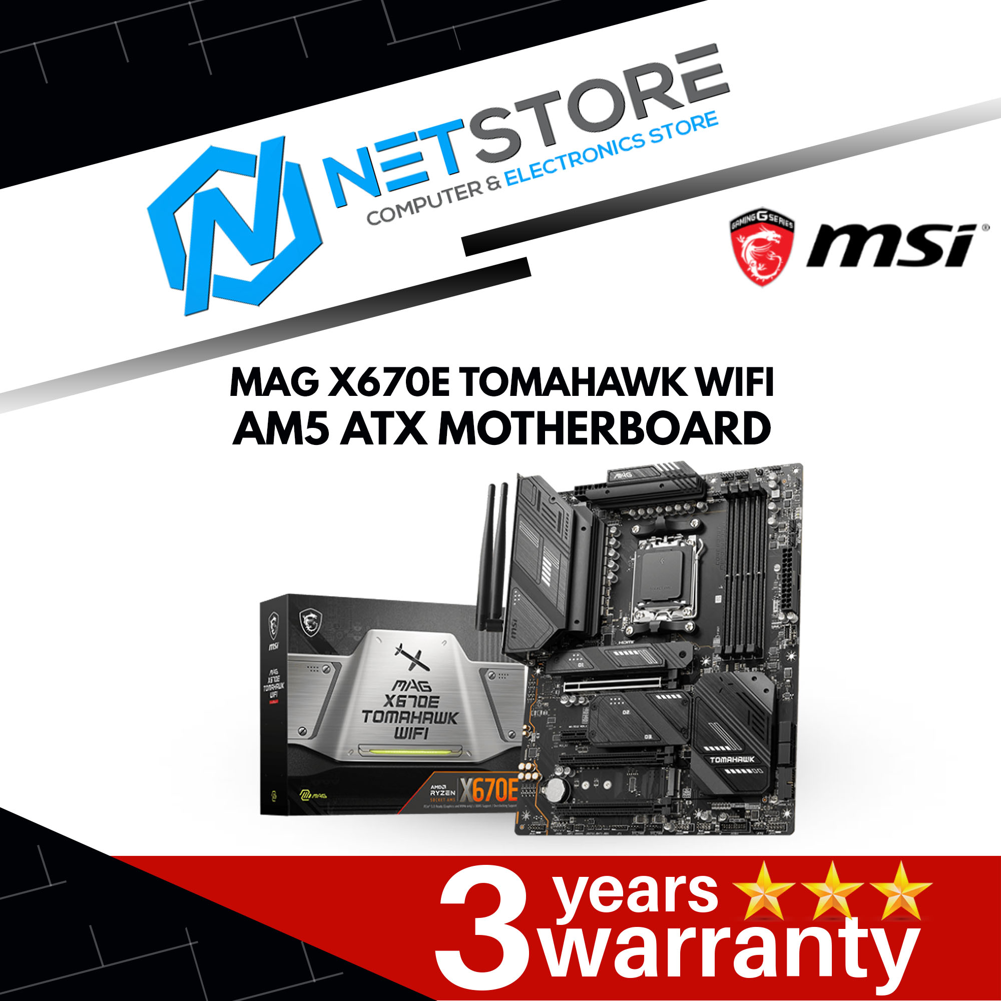 MSI MAG X670E TOMAHAWK WIFI AM5 ATX MOTHERBOARD
