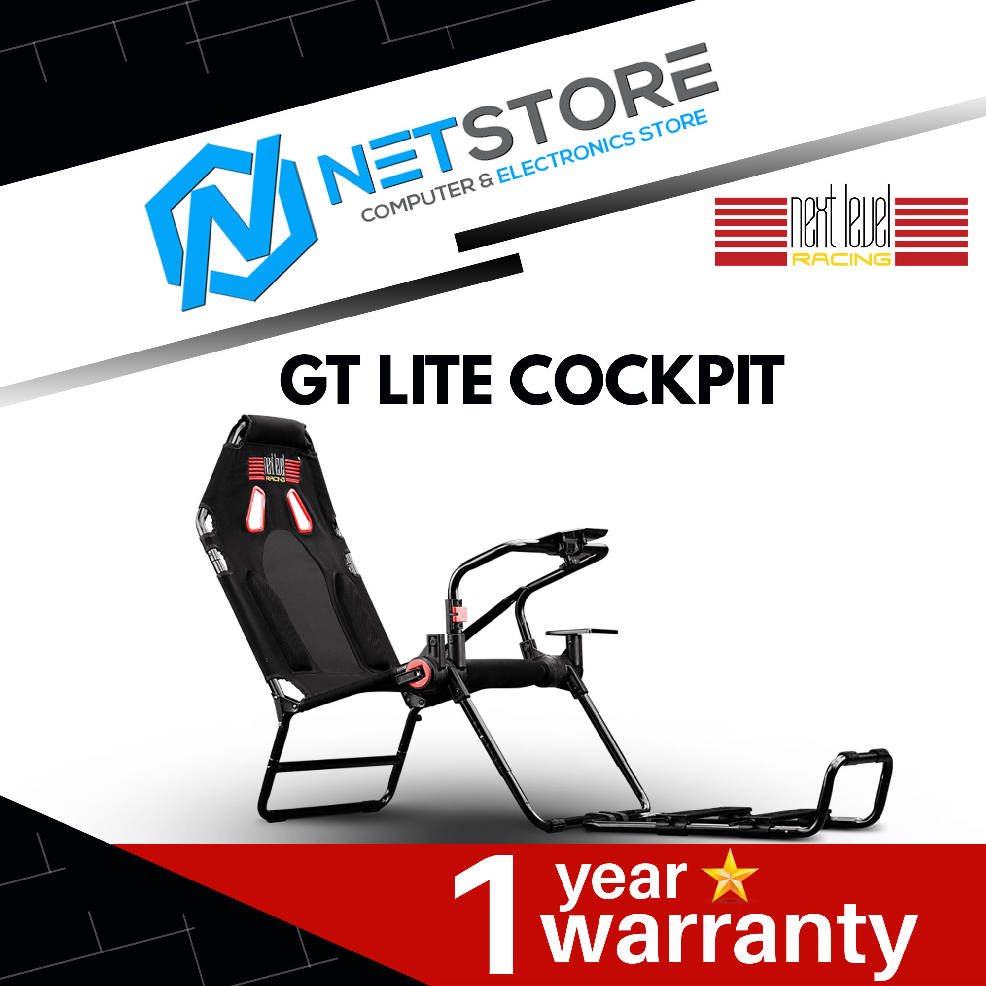 NEXT LEVEL RACING GT LITE FOLDABLE SIMULATOR COCKPIT - NLR-S021