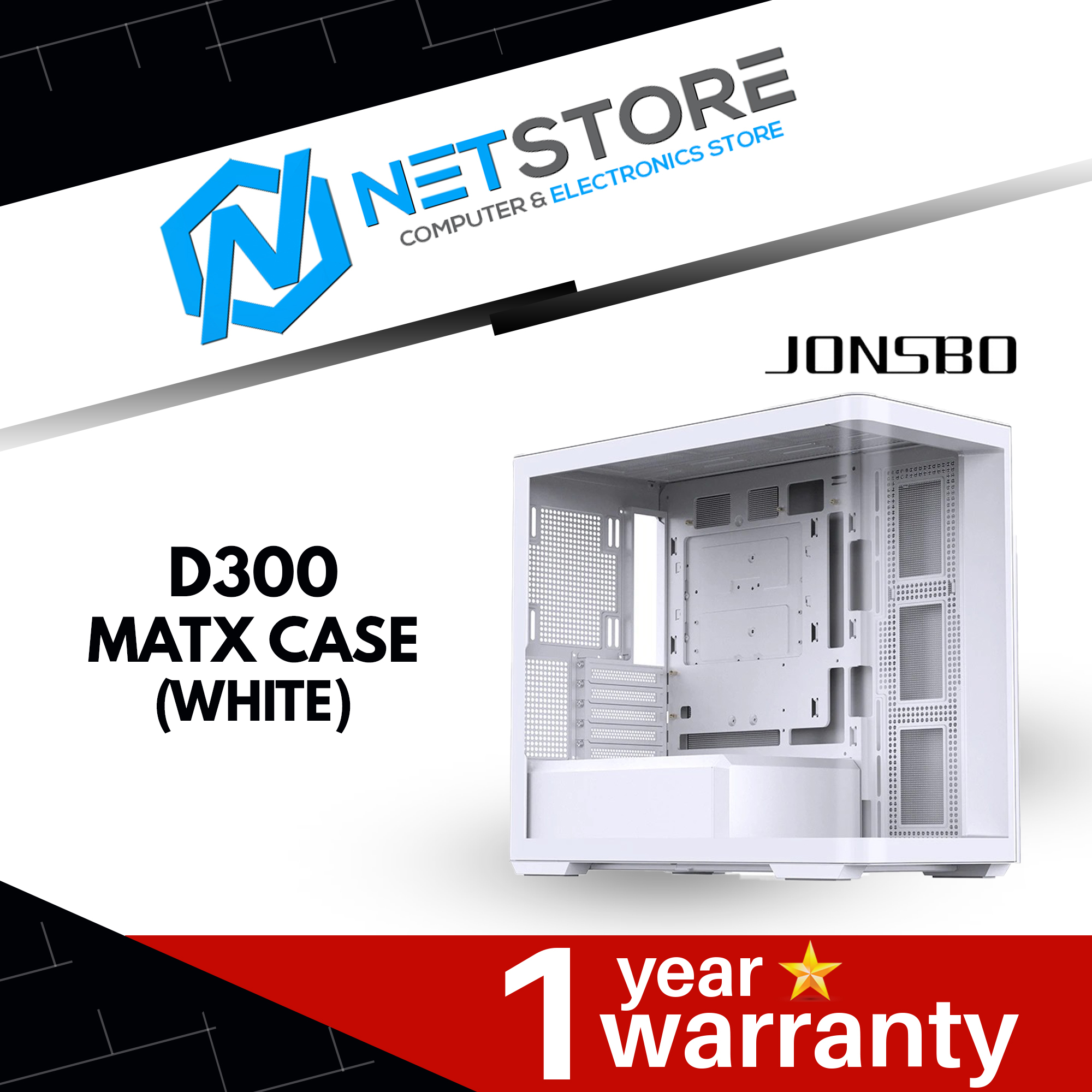 JONSBO D300 MATX CASE - (BLACK | WHITE)