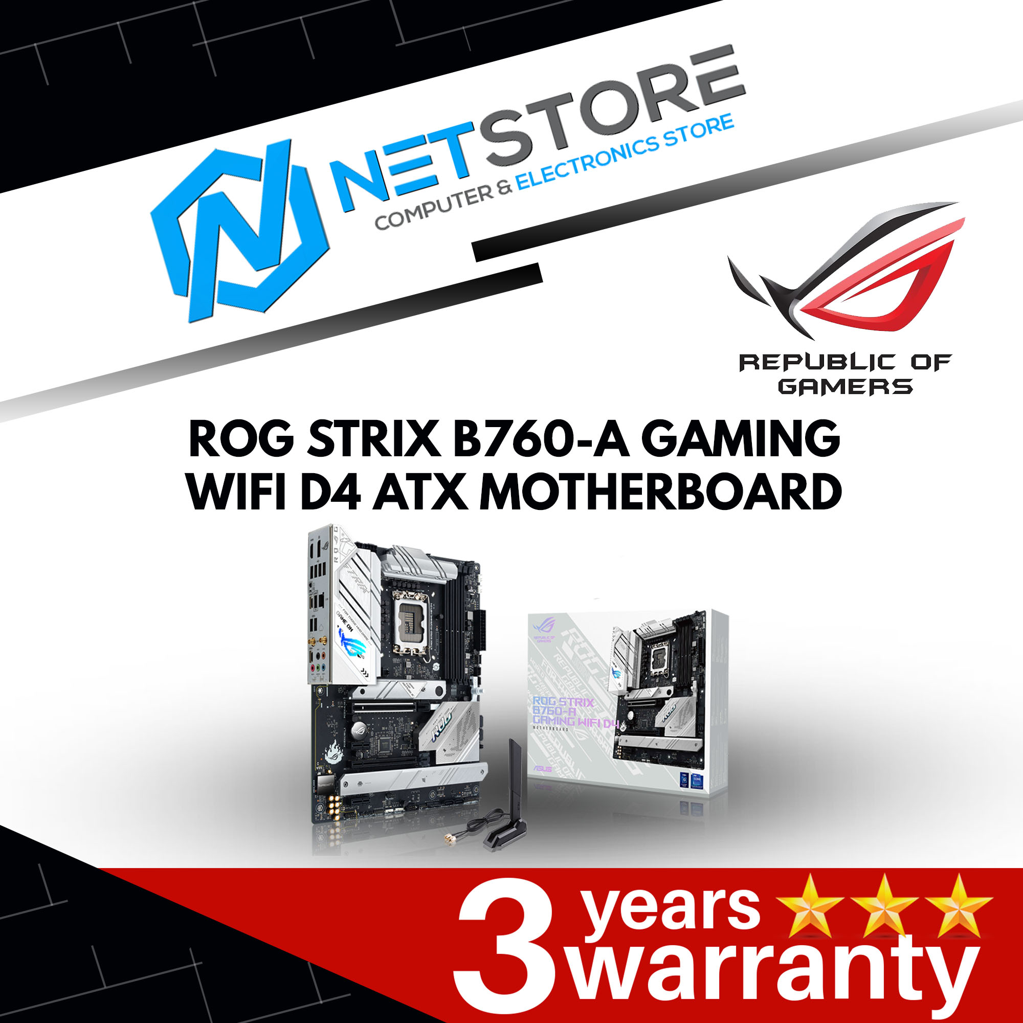 ASUS ROG STRIX B760-A GAMING WIFI D4 ATX MOTHERBOARD