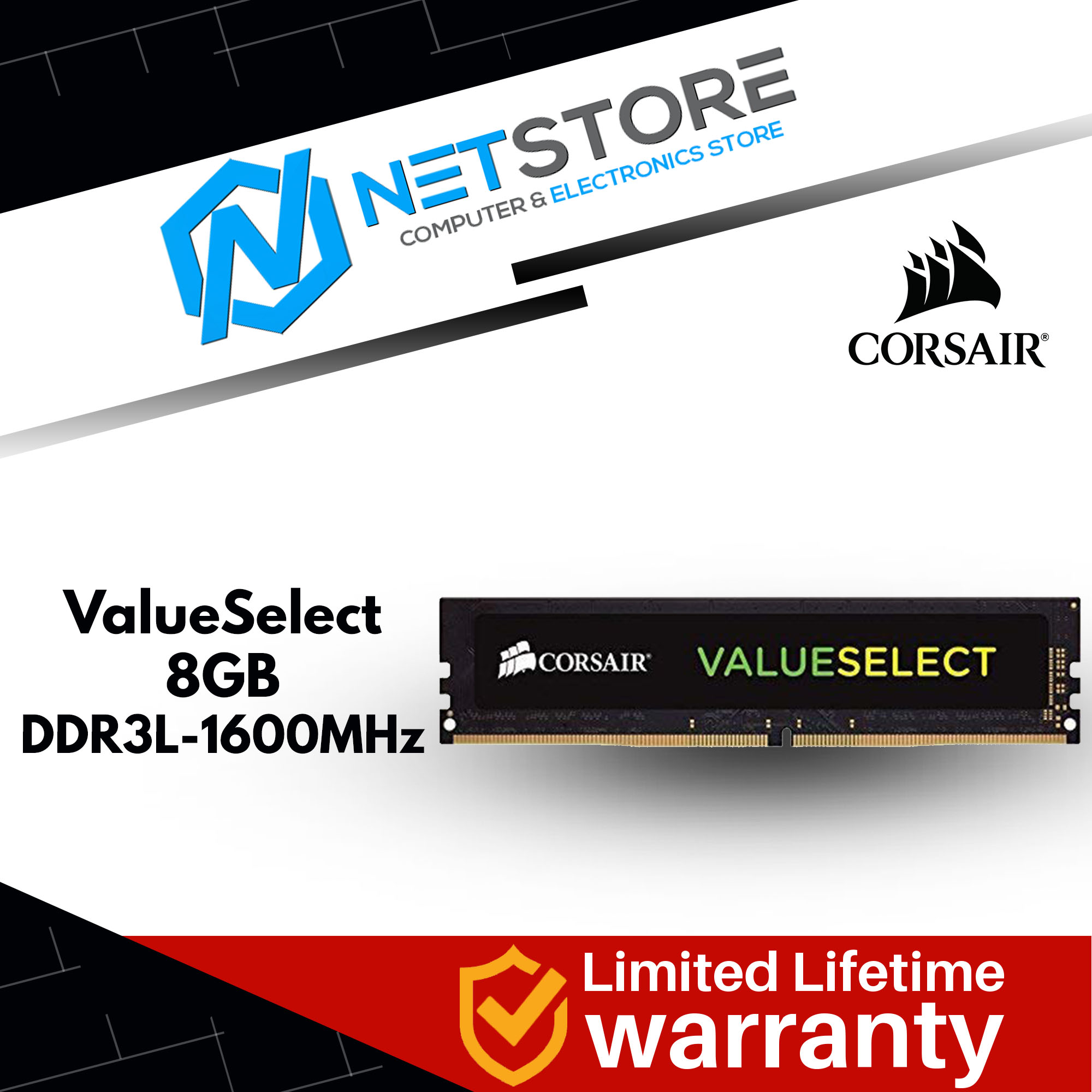 CORSAIR VALUE SELECT 8GB DDR3L 1600Mhz - CMV8GX3M1C1600C11