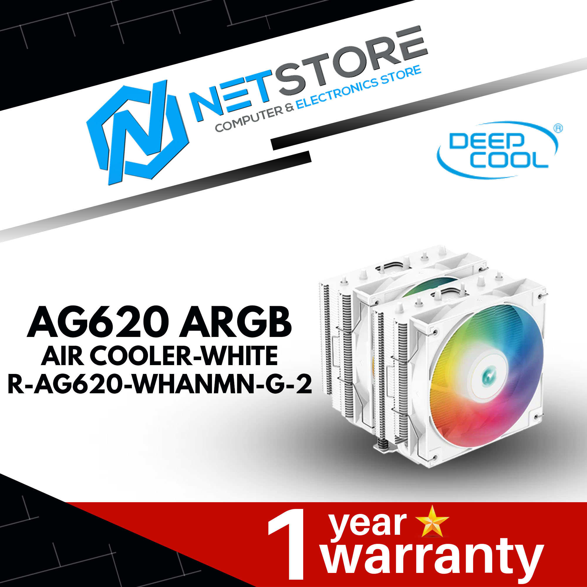 DEEPCOOL AG620 ARGB AIR COOLER - WHITE  R-AG620-WHANMN-G-2