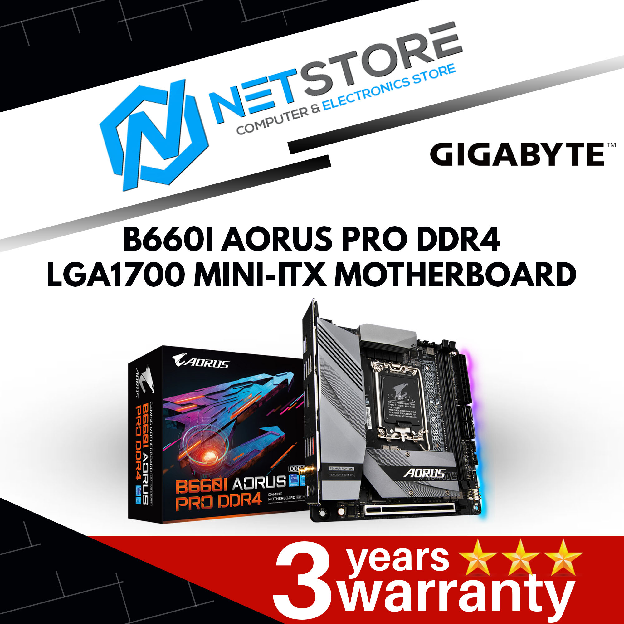 GIGABYTE B660I AORUS PRO DDR4 LGA1700 MINI-ITX MOTHERBOARD