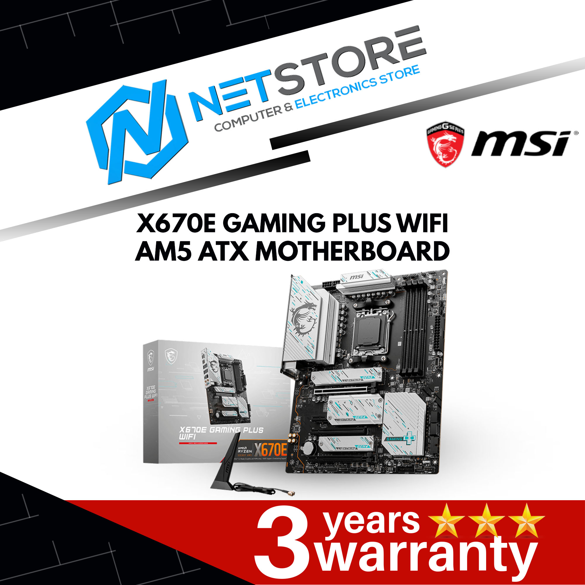 MSI X670E GAMING PLUS WIFI AM5 ATX MOTHERBOARD