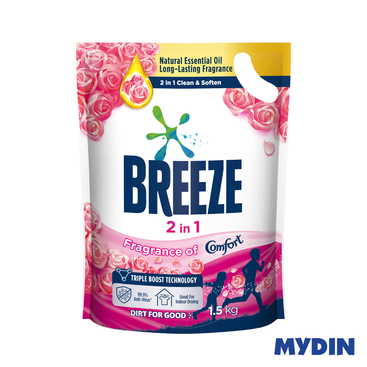 Breeze Detergent Liquid 2 in 1 Refill (1.5kg) - 3 Variants