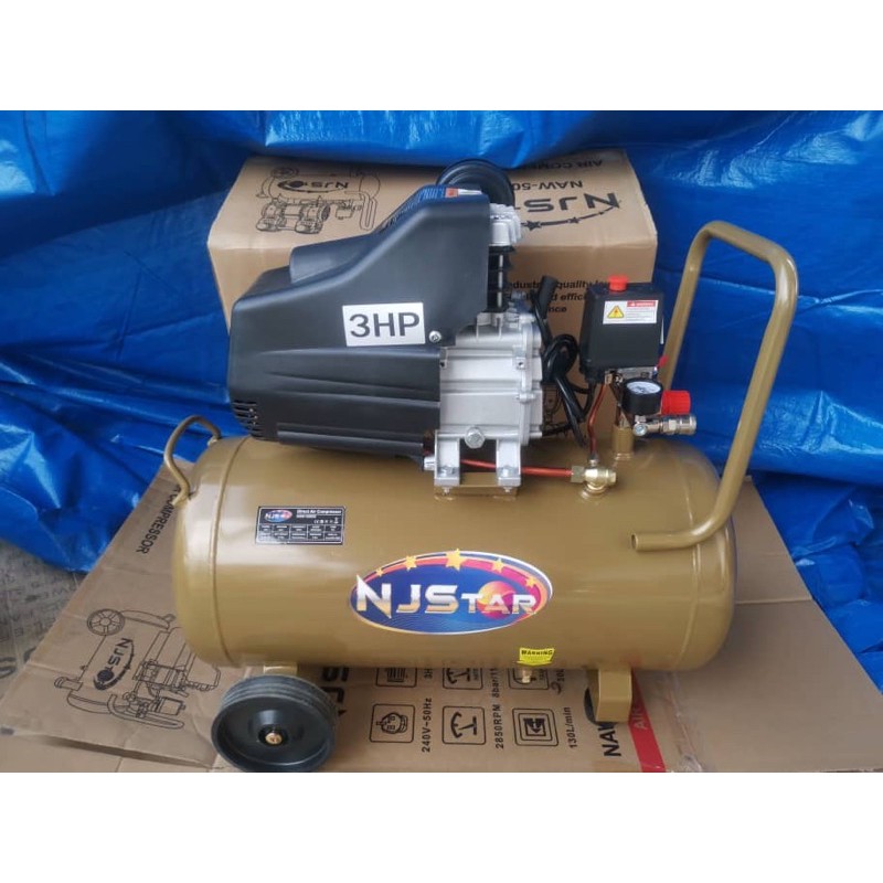 NJSTAR GOLD NJS6030 3HP 60L Direct Drive Air Compressor NAW3060G (FREE GIFT )