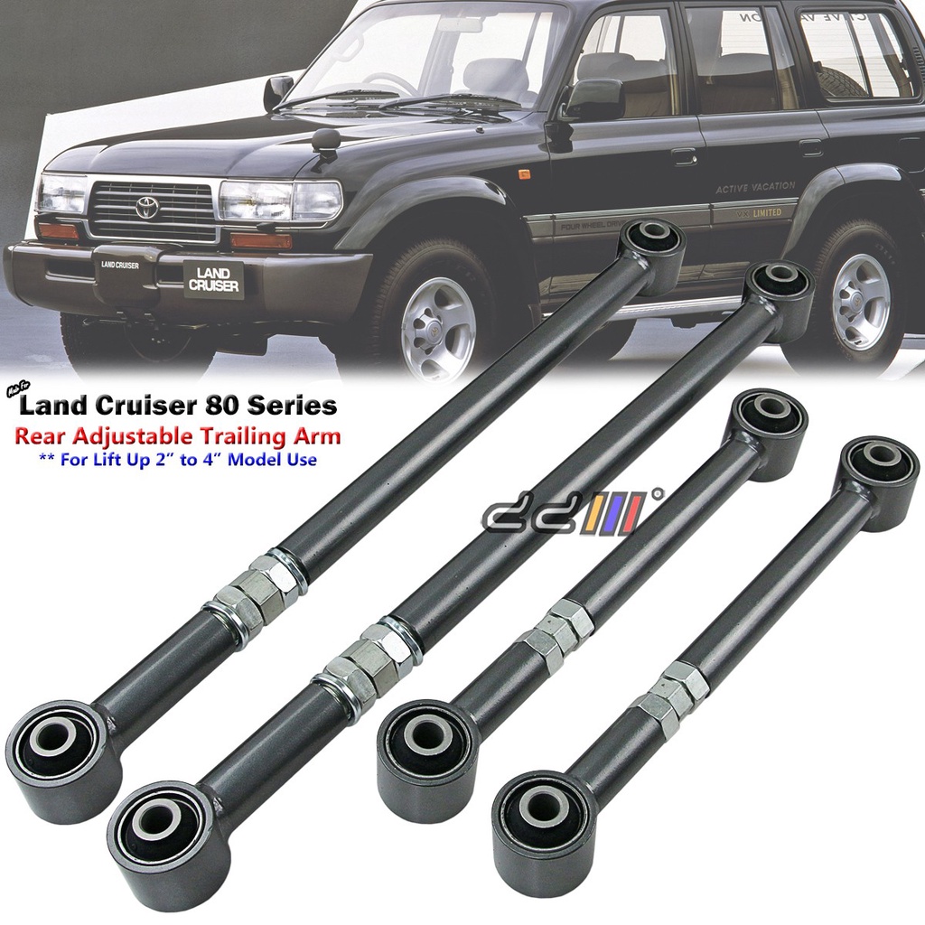 [Local Ready Stock] Adjustable Rear Upper & Lower Trailing Arm Lift 2" For Toyota Land Cruiser 80 FZ