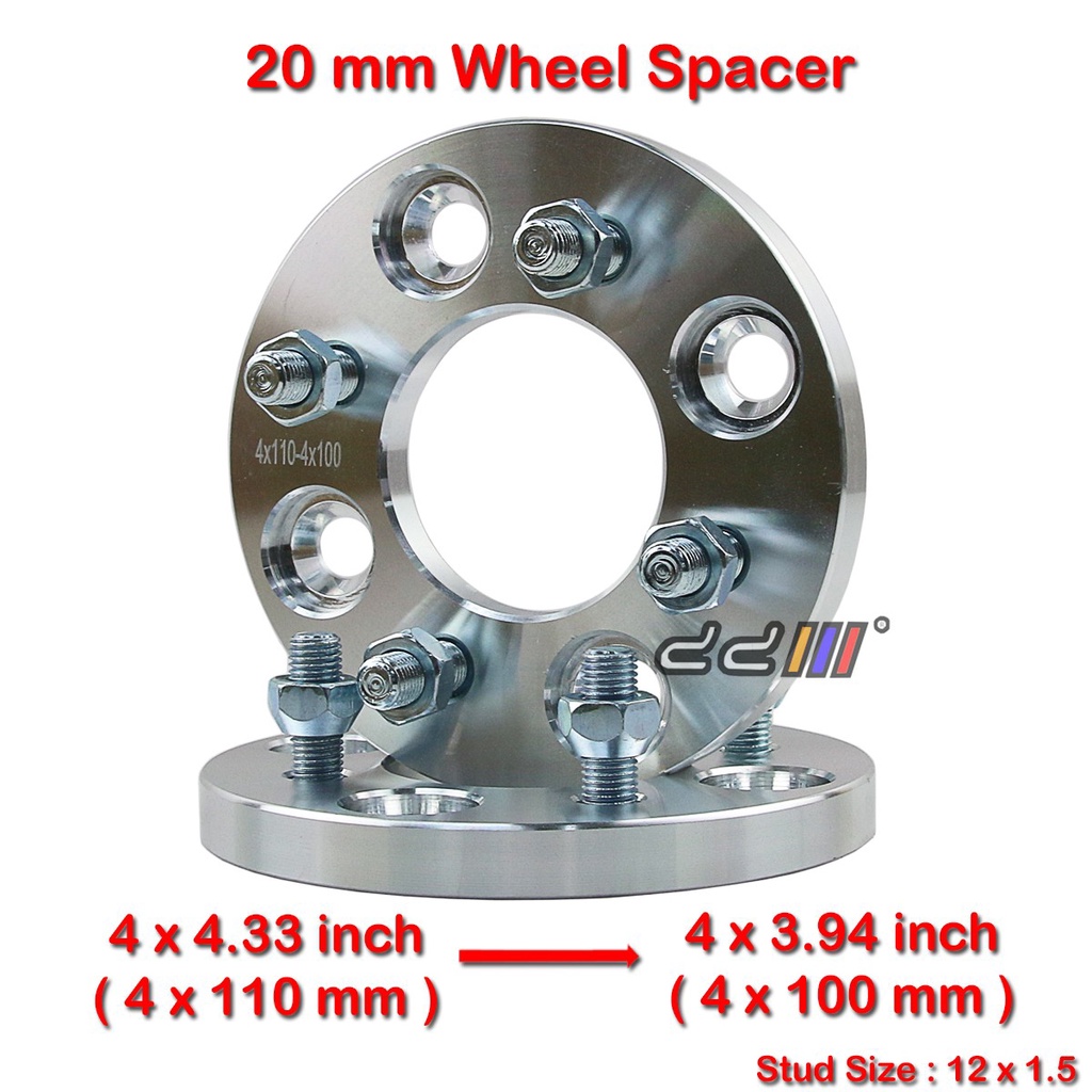 [Local Ready Stock] 2Pcs Wheel Spacer 20mm 4x110 to 4x100 Perodua Kancil L2 / Perodua Viva