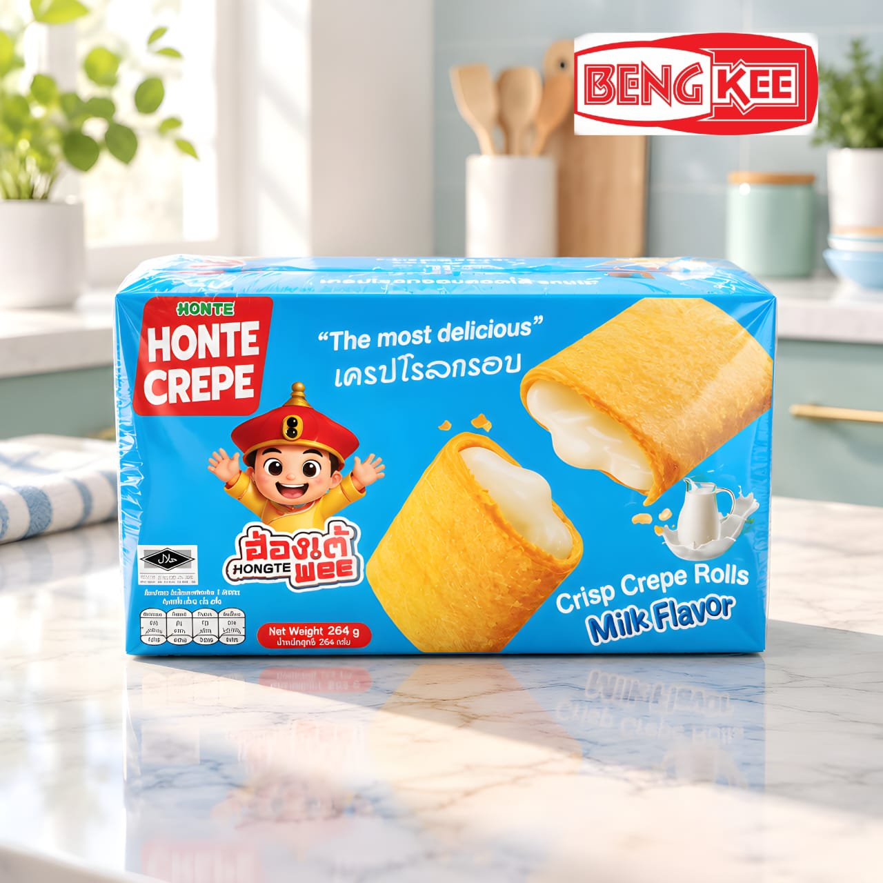 BENG KEE HONTE CREPE 12PCS MILK FLV CRISP CREPE ROLL