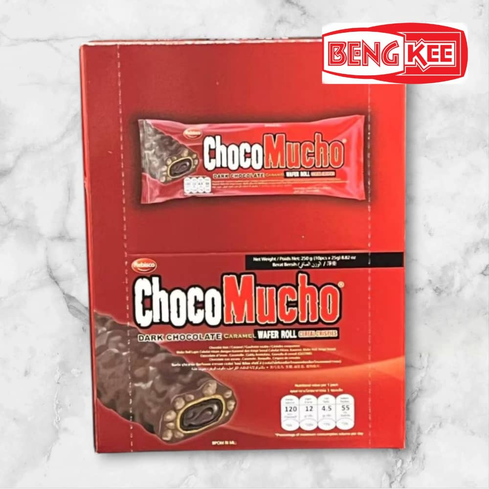 BENG KEE Choco Mucho Chocolate 25g x 10 Pcs DARK COCO FLV