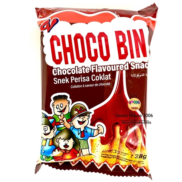 CV 28g  Large Big Size Choco Bin Chocolate Flavour Strawberry Snack Keropok BinBin Zaman Dulu Sweet 