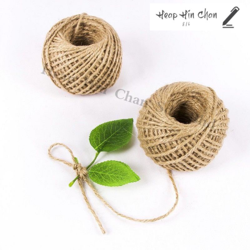 Natural Jute Hemp Linen Rope Twine String Cord Shank Craft String DIY / Sumbu Pelita/ Tali Guni