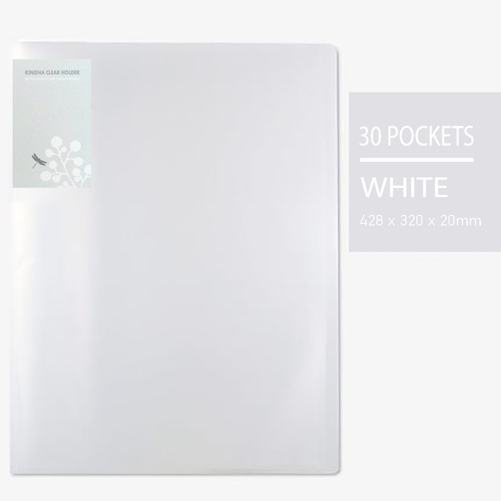 A3 20 / 30 / 40 Pocket / Clear Book / Clear Holder / Display Book / Document File / Plastic File / S