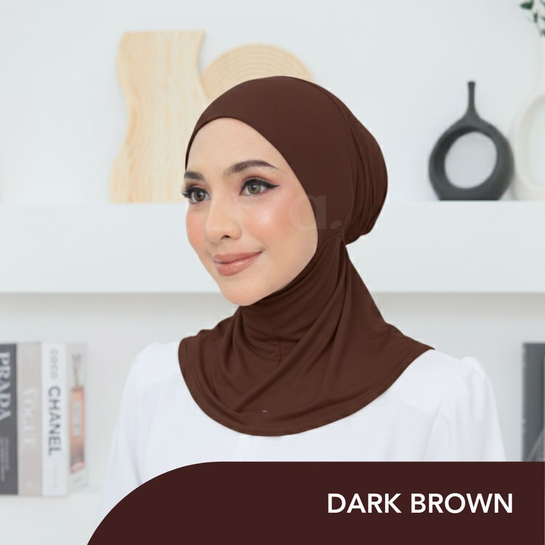 ALAYNA Inner Neck Bertali | Scarf Anak Tudung Ninja Stretchable Iner Tali Turtle Tutup Leher Murah S
