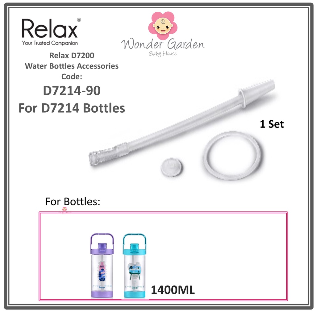 RELAX D7200 SERIES WATER BOTTLE ACCESORIES (REPLACEMENT STRAW FOR D7214 & D7218 WATER BOTTLES)