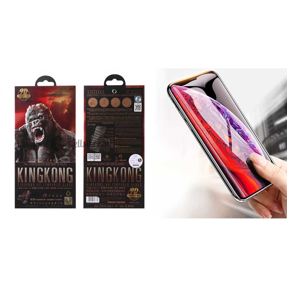 WK DESIGN KINGKONG 9D iPhone 6 6S 7 8 7 Plus 8 Plus 9D Full Screen Coverage Curved Edge Tempered Gla