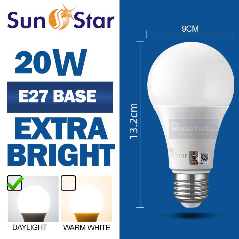 [SIRIM] SunStar LED Bulb E27 B22 5W 10W 15W 20W Energy Saving Super Bright Light Bulb Lampu Mentol 3