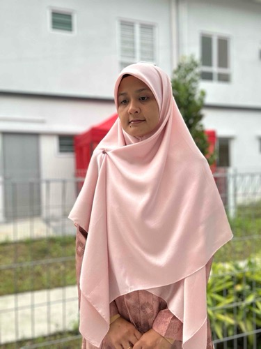 Tudung Bawal Satin Bubble Plain Bidang 60