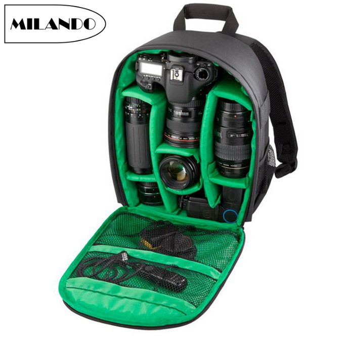 MILANDO Digital DSLR Camera Bag Waterproof Travel Camera Backpack Beg Kamera
