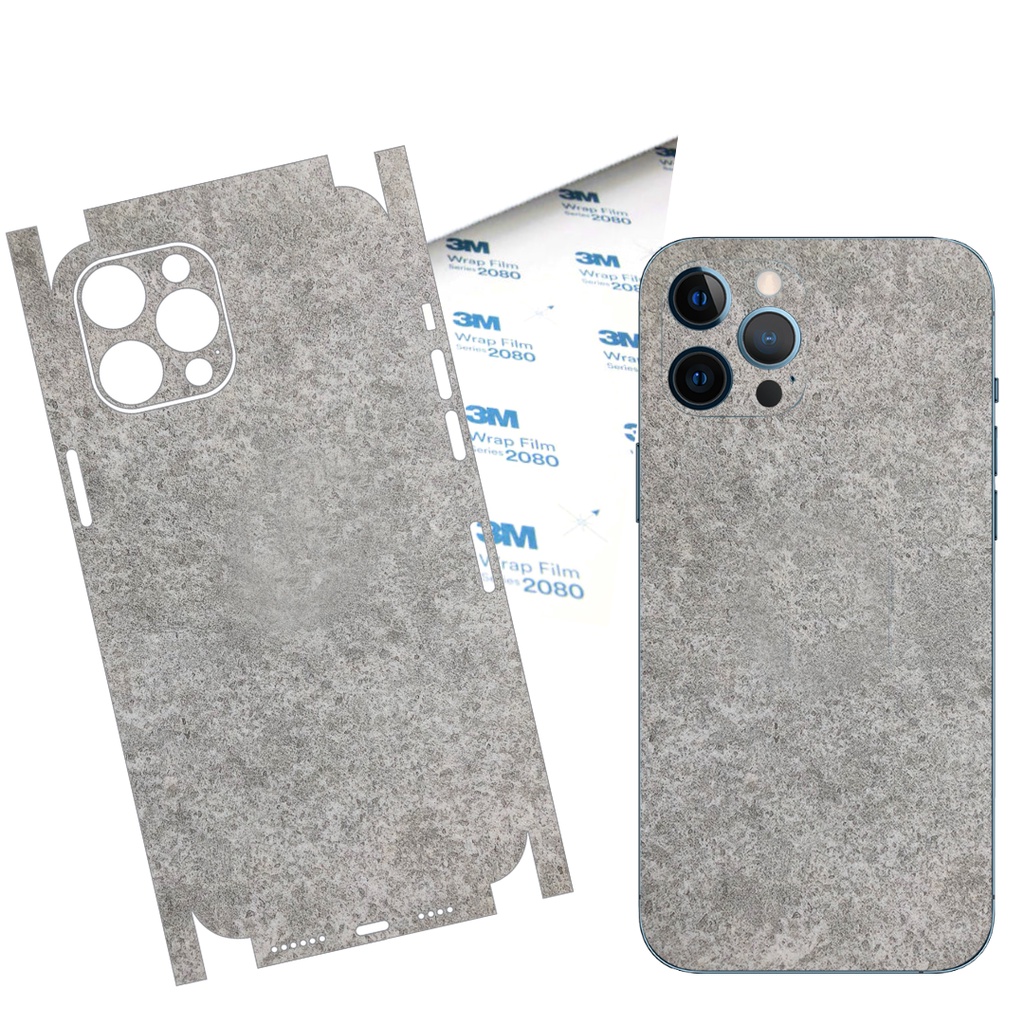 Mojoskins 3M Marble Concrete Phone Skin Wrap Sticker - IP 13 Pro Max / 11 / 12 Pro Max Xr Xs Max / 6