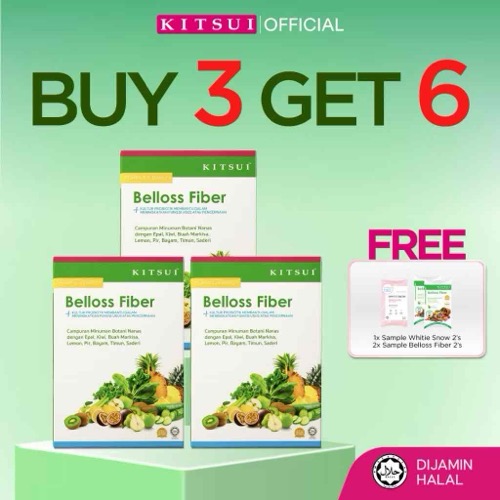 ￼[BUY 3 GET 6] KITSUI Belloss Pre+Probiotic x3 [FREE 1x Whitie Snow 2's + 2x Belloss Fiber 2's] Supp