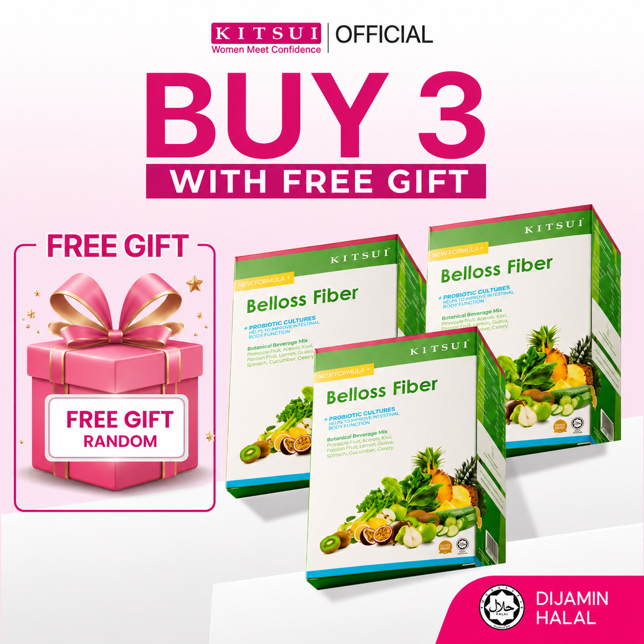 3box/KITSUI BELLOS FIBER/HEALTHY TUMMY AND BEAUTY SKIN/ORIGINAL