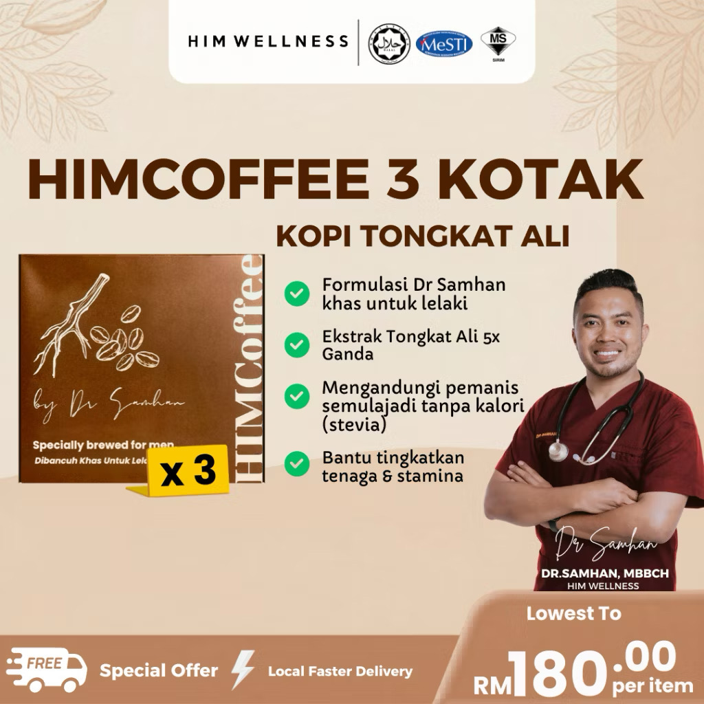 DR SAMHAN HIM COFFEE /HEALTHY AND ENERGY /HAPPY MAN