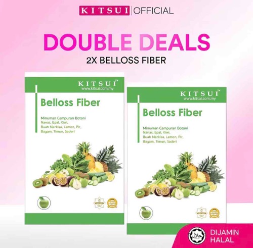 KITSUI BELLOS FIBER DOUBLE BOX || 15sachets x 15gm x 2 BOXES