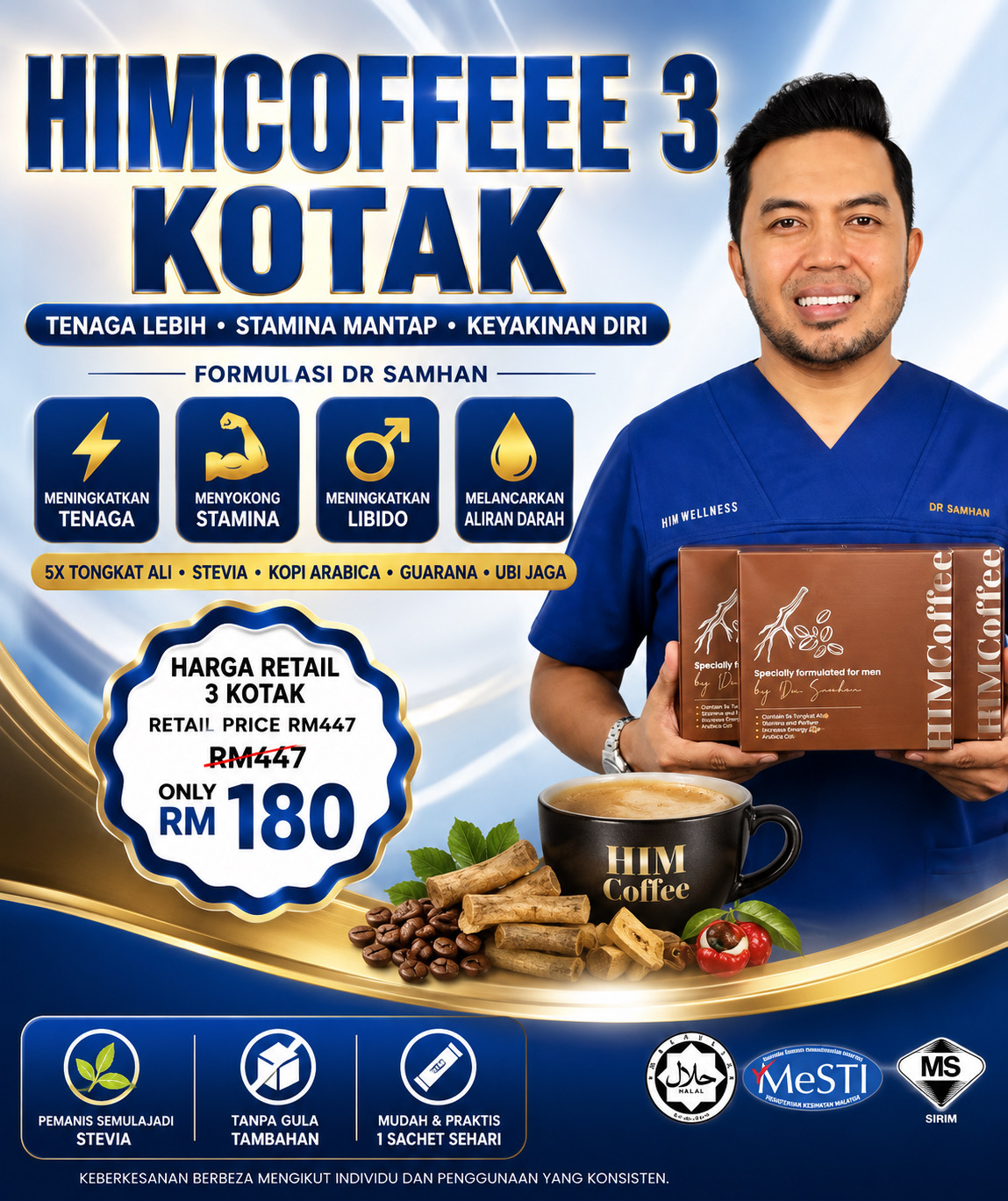 (3box)PILIHAN LELAKI MODEN – HIM COFFEE DR SAMHAN