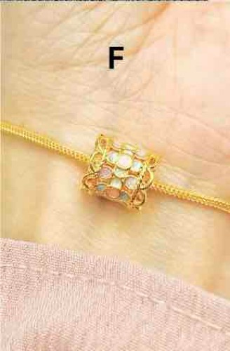 Cute chain original 916 gold Bead Fusion Enamel Series (5G) l EMAS 916/22K (+-0.39gm)