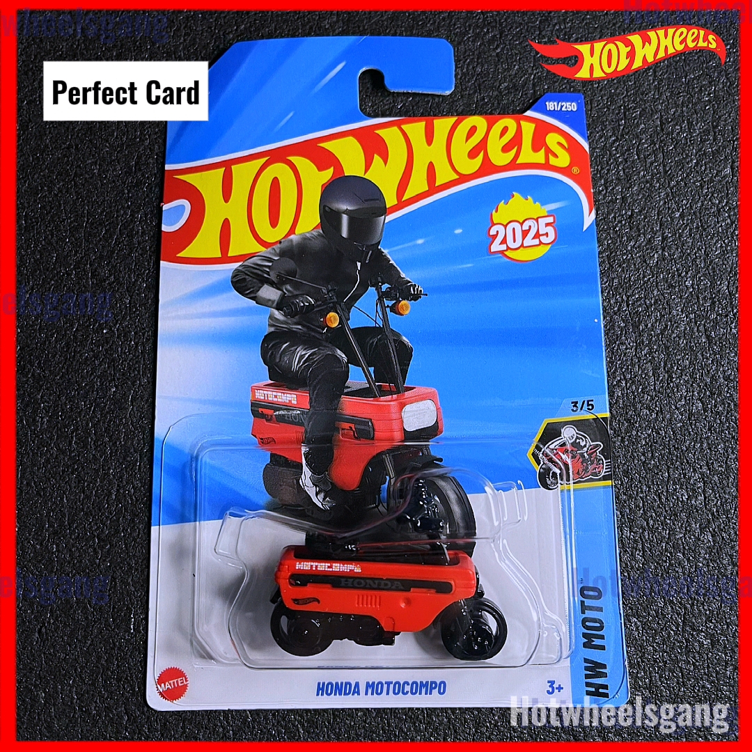 Hot Wheels Honda Motocompo Red 2025 First Edition Model Honda Motorcompo Hot wheels Honda Moto compo
