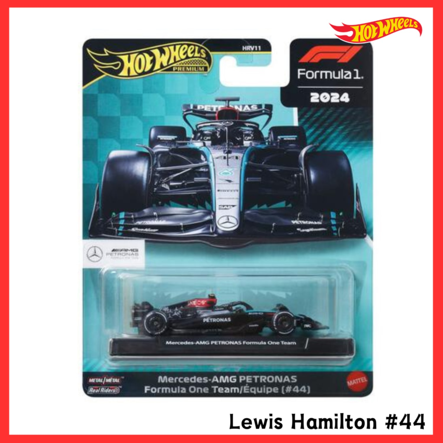 PREORDER Hot Wheels Mercedes AMG Petronas Formula One Team #44 Lewis Hamilton Mercedes Benz F1 AMG P