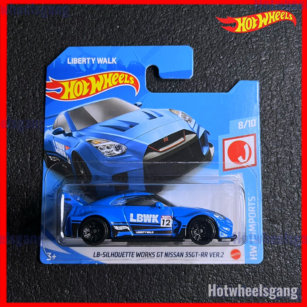 Hot Wheel LB Silhouette Work GT Nissan 35GT RR VER 2 Short Card Blue Nissan Skyline GTR R35 GTR LBWK