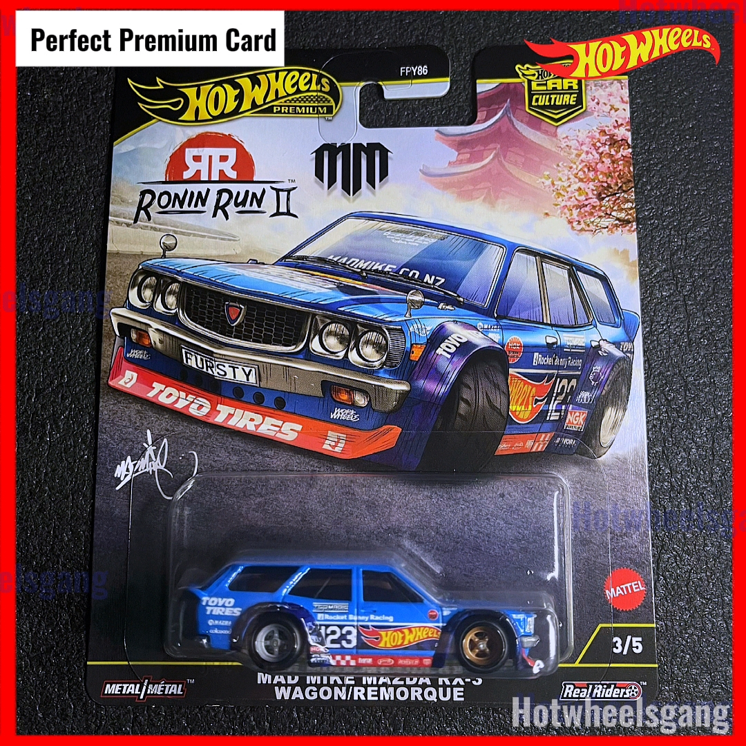 Hot Wheels Mad Mike Mazda RX-3 Wagon / Remorque First Edition Model 2025 Ronin Run II Hotwheels Mazd