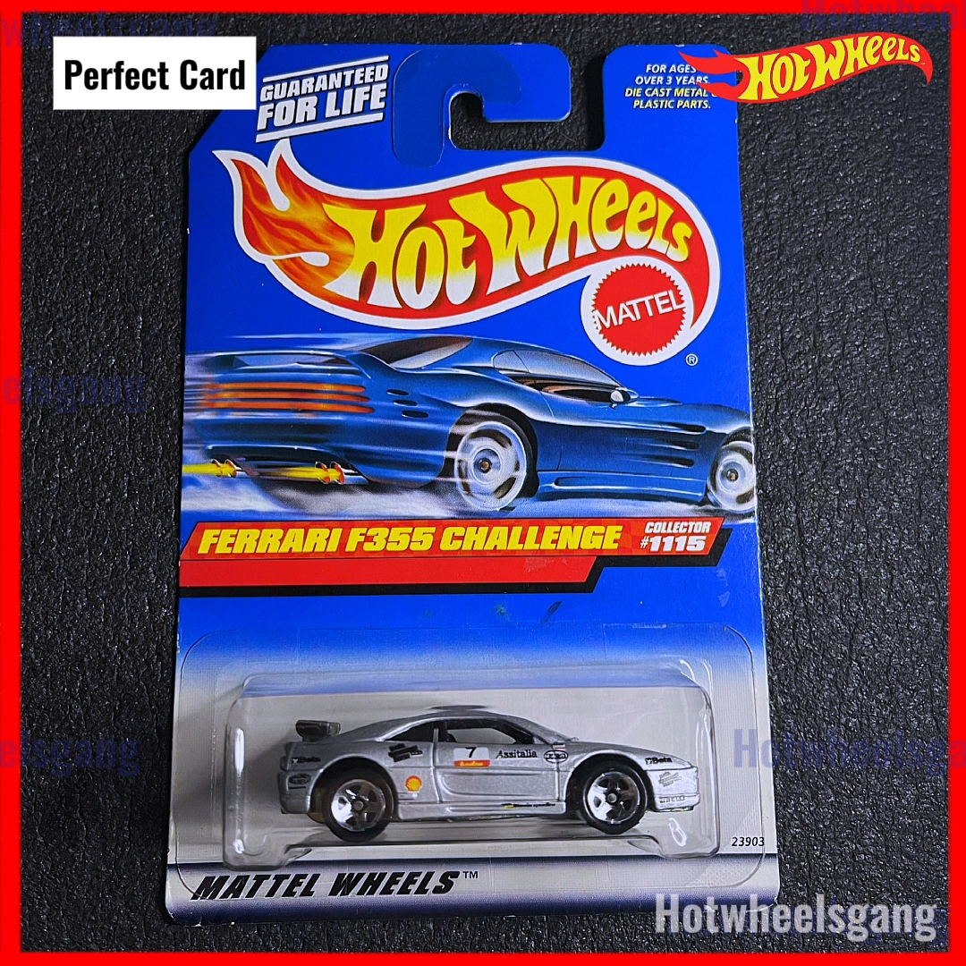Hot Wheels Ferrari F355 Challenge Shell 1999 1st Editions US Card Collection Series Silver Model Fer