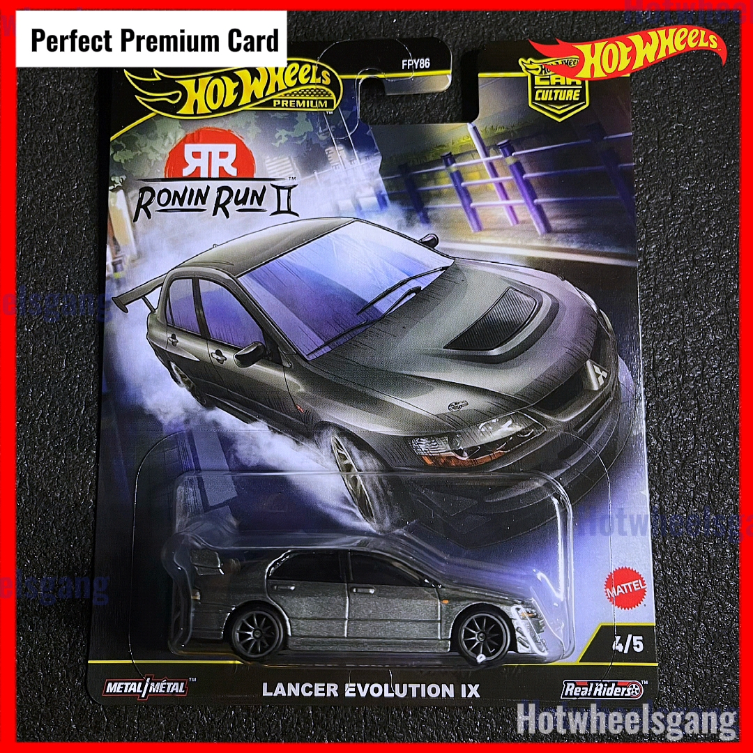 Hot Wheels Mitsubishi Lancer Evolution IX Dark Grey Hotwheels Premium Car Culture Series 2025 Ronin