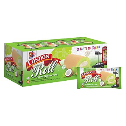 Mamee London Roll Cake (16g x 20pcs) - Double Choco / Milk / Choco / Strawberry / Coconut / Vanilla