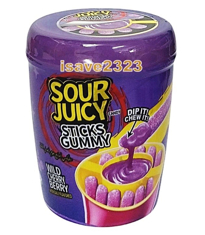 [HALAL] Planet Sour Juicy Sticks Gummy with Jam (60g) - Watermelon / Blueberry / Strawberry / WildCh
