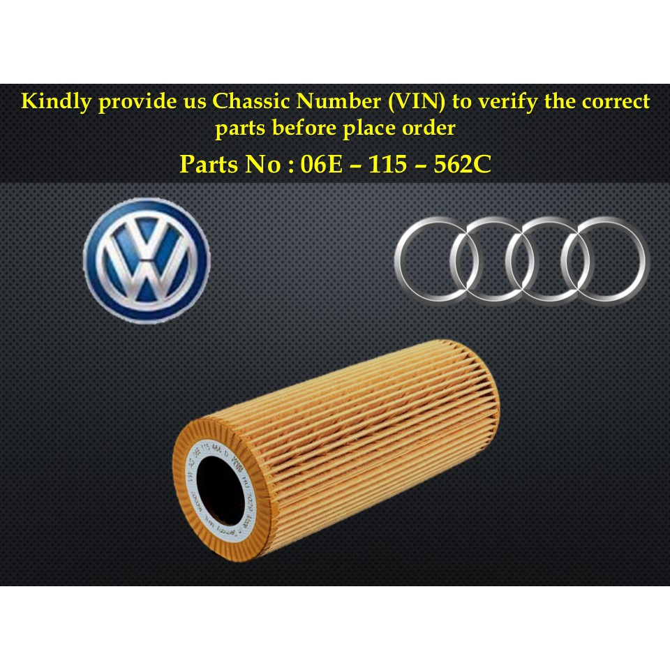 Audi - A4 A5 A6 A7 A8 Q5 Q7 Quattro / Volkswagen - Touareg / Porsche - Cayenne 958 Oil Filter 06E-11