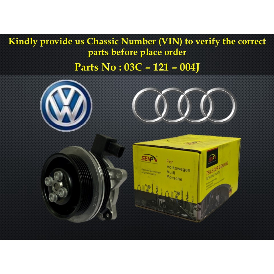 Volkswagen - Golf Jetta Polo Touran Scirocco 1.4L Water Pump Assembly 03C-121-004J