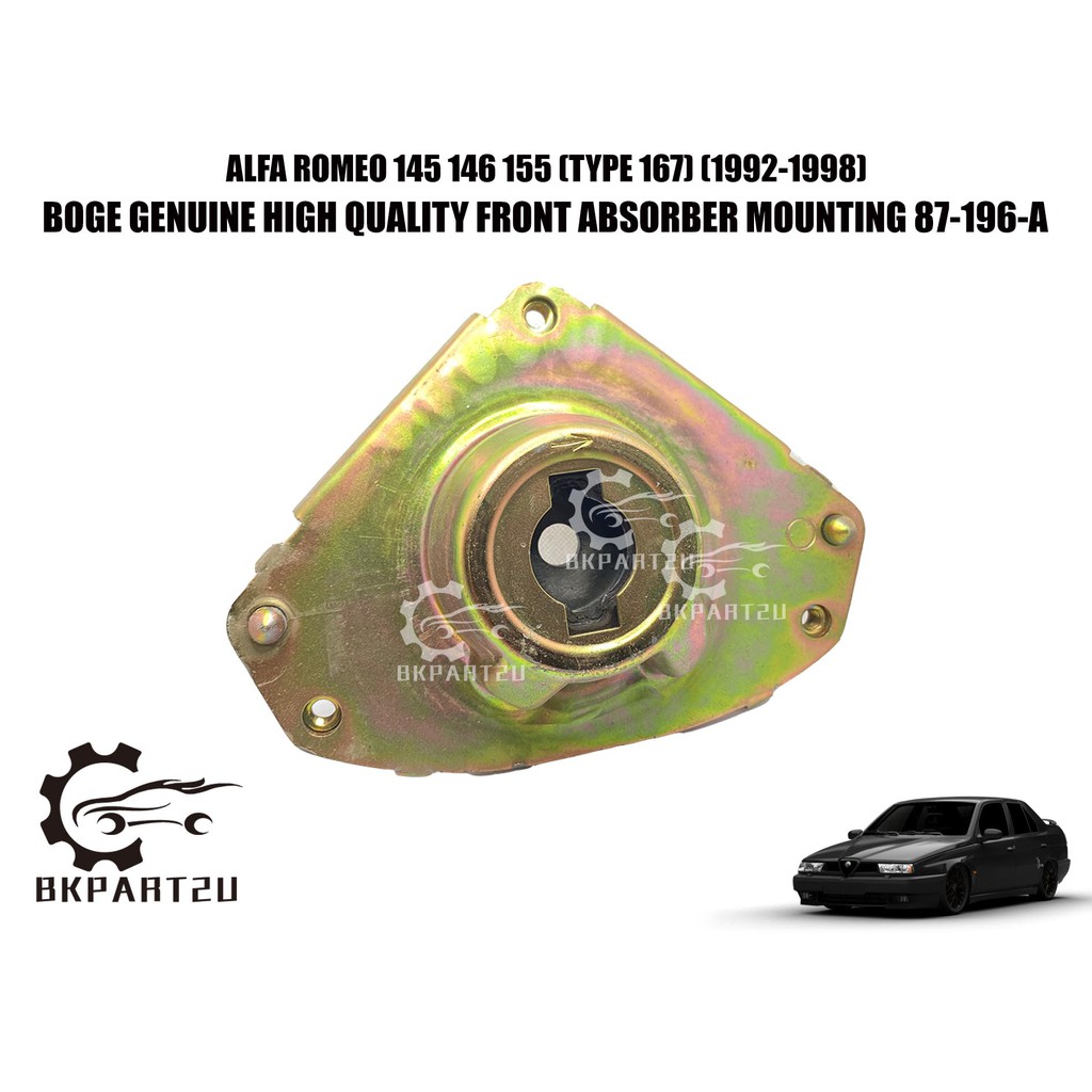 Alfa Romeo 145 146 155 (Type 167) (1992-1998) Front Absorber Mounting Depan Strut Mount Made By Boge