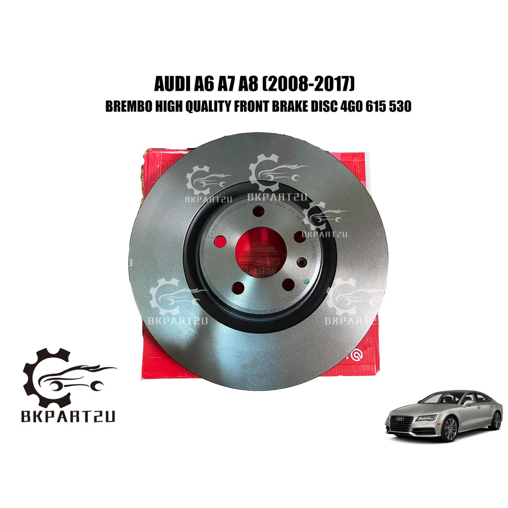 Audi A6 A7 A8 (2008-2017) Front Disc Rotor Depan Made By Brembo 356MM 4G0 615 530 09.B971.11