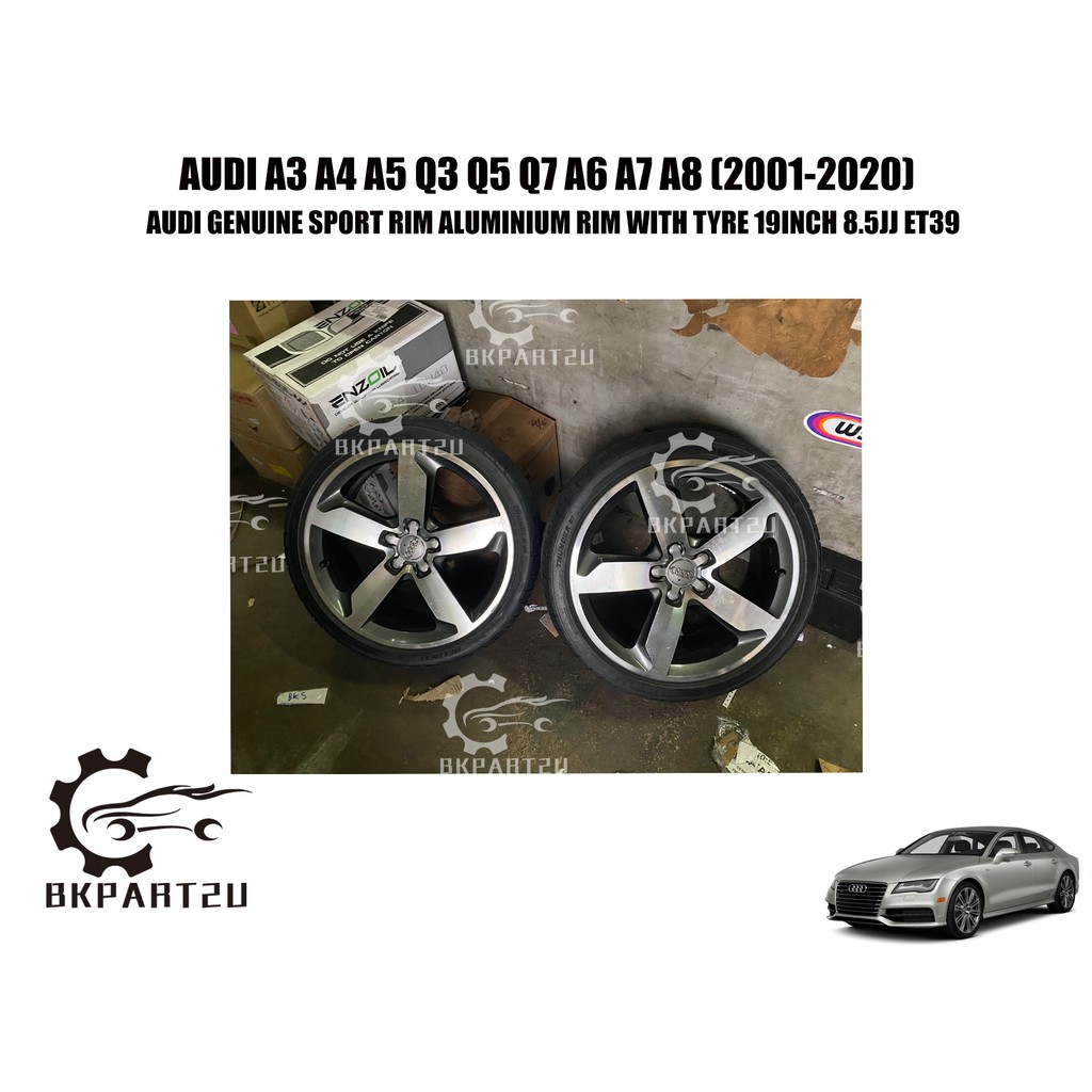 Audi A3 A4 A5 Q3 Q5 Q7 A6 A7 A8 (2001-2020) Sport Rim Aluminium Rim With Tyre 19inch 8.5jj Et39 RIM 