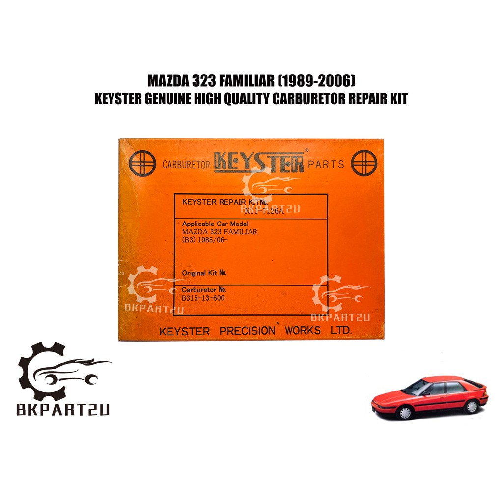 MAZDA 323 FAMILIAR (1989-2006) CARBURETOR REPAIR KIT MADE BY KEYSTER JAPAN B315-13-600
