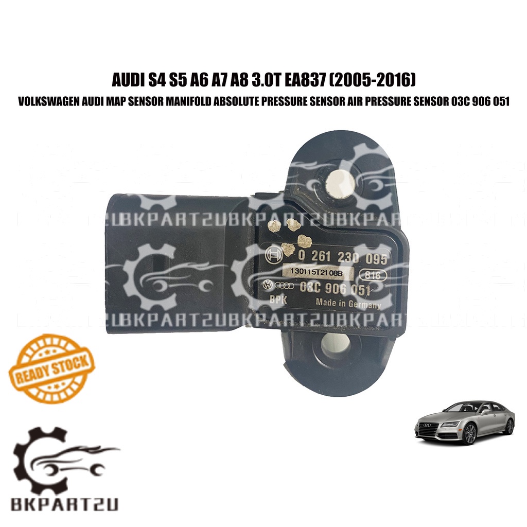 AUDI S4 S5 A6 A7 A8 3.0T EA837 MAP SENSOR MANIFOLD ABSOLUTE PRESSURE SENSOR AIR PRESSURE SENSOR AUDI