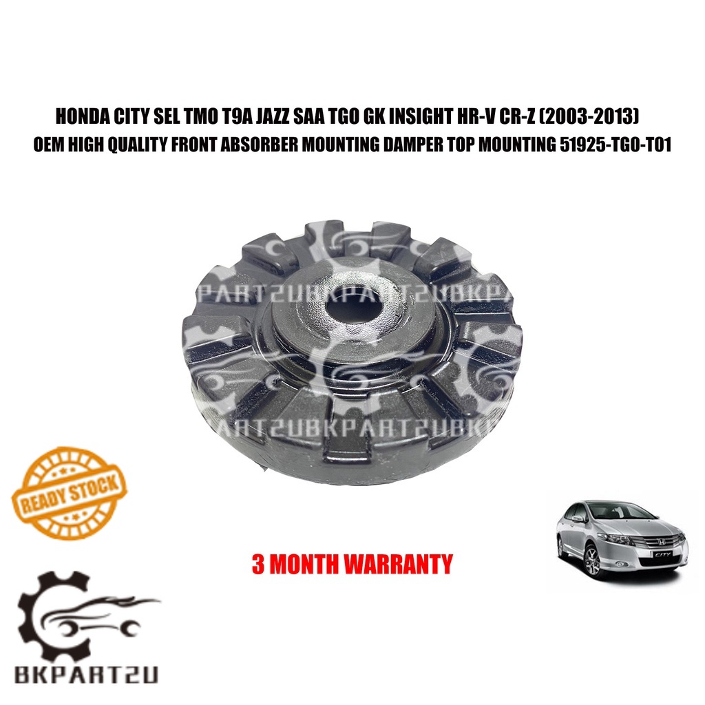 HONDA CITY SEL TMO T9A JAZZ SAA TGO INSIGHT HR-V CR-Z FRONT ABSORBER REBOUND MOUNTING DAMPER TOP MOU