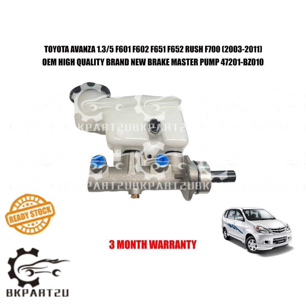 TOYOTA AVANZA 1.3 1.5 F601 F602 F651 F652 RUSH F700 (2003-2011)  BRAKE MASTER PUMP OEM 47201-BZ010 3