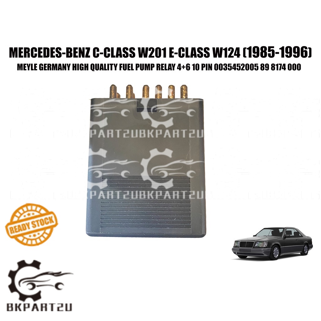 MERCEDES-BENZ C-CLASS W201 E-CLASS W124 (1985-1996) FUEL PUMP RELAY 4+6 10 PIN 0035452005 89 8174 00