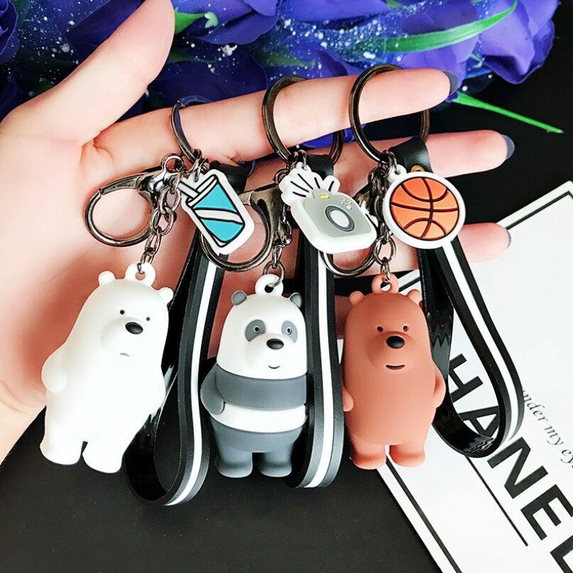 We Bare Bears Cartoon Keychain Key Ring 3 Style